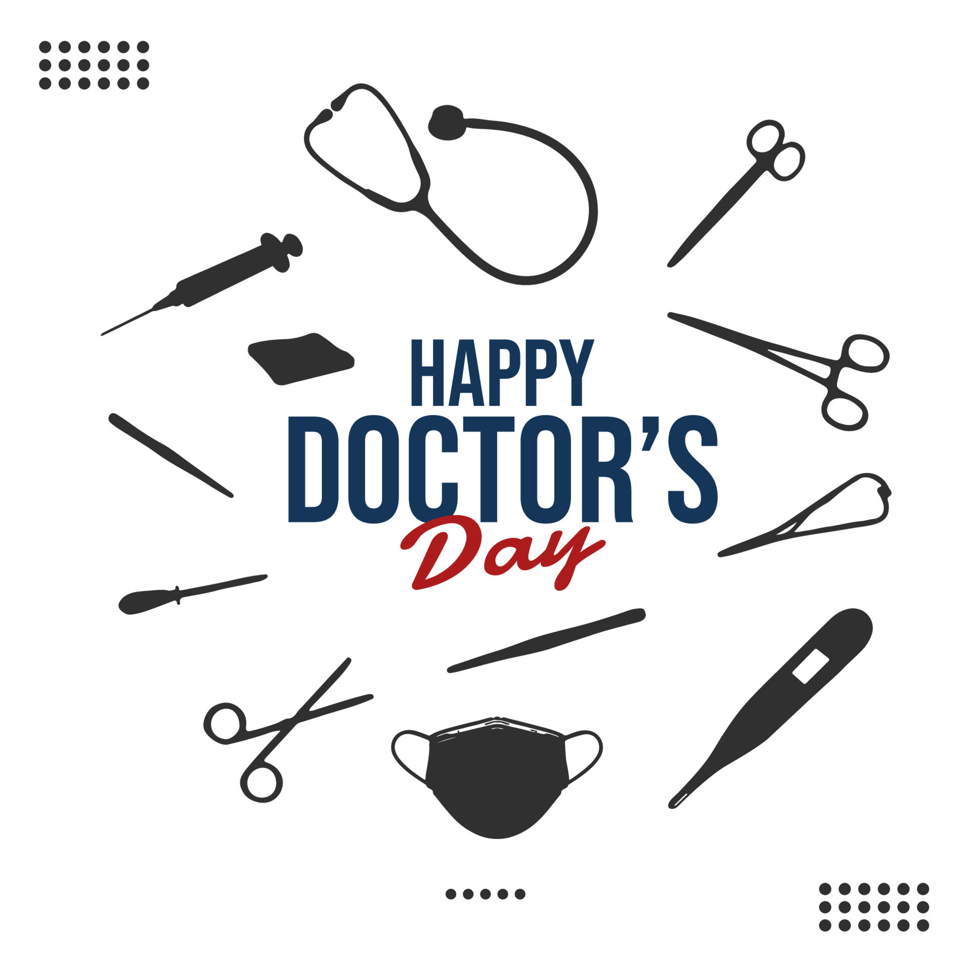 international doctors dayVector illustration of doctor. Greeting card