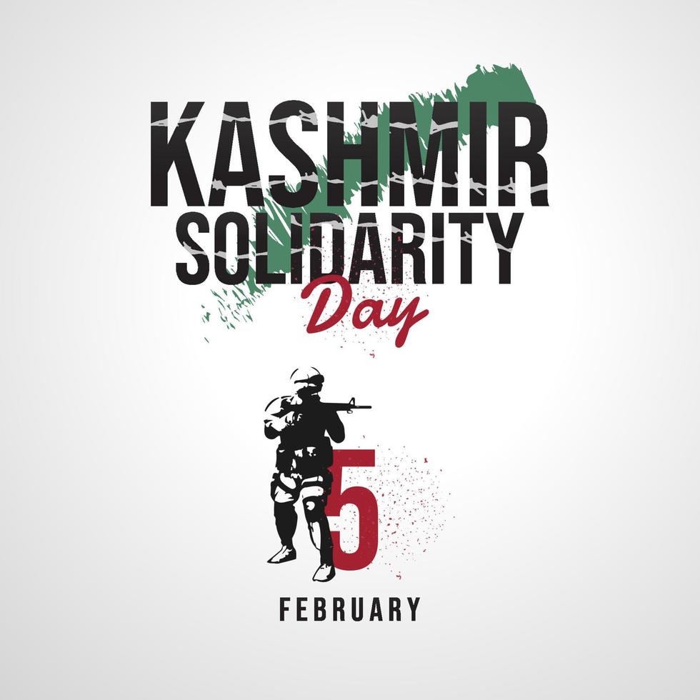 Kashmir Solidarity day 5th February vector illustration