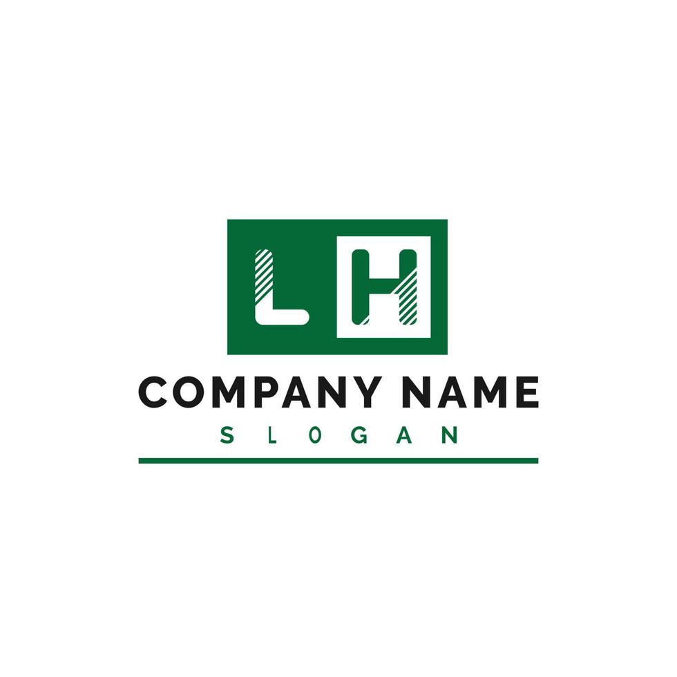 LH Letter Logo Design vector
