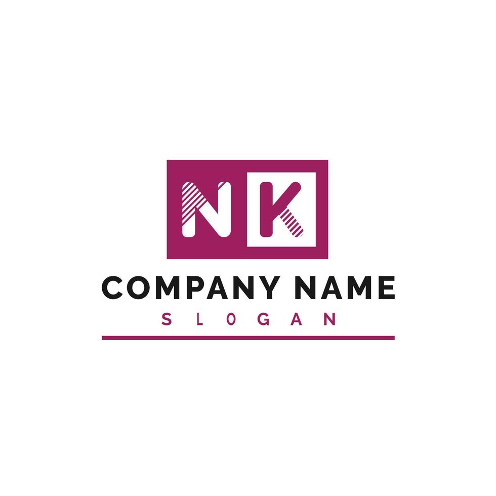 NK Letter Logo Design vector