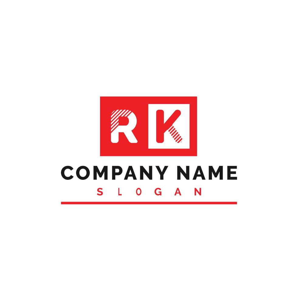 RK Letter Logo Design vector