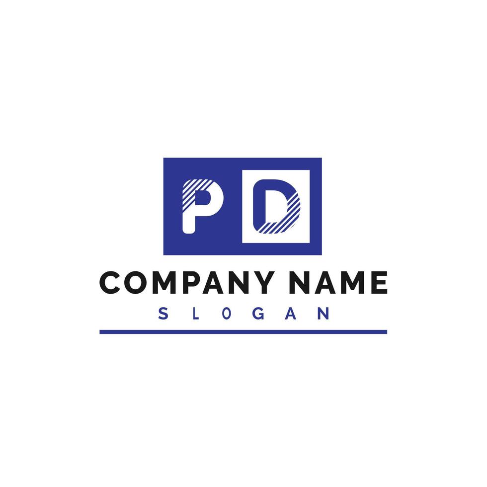 diseño de logotipo de letra pd vector