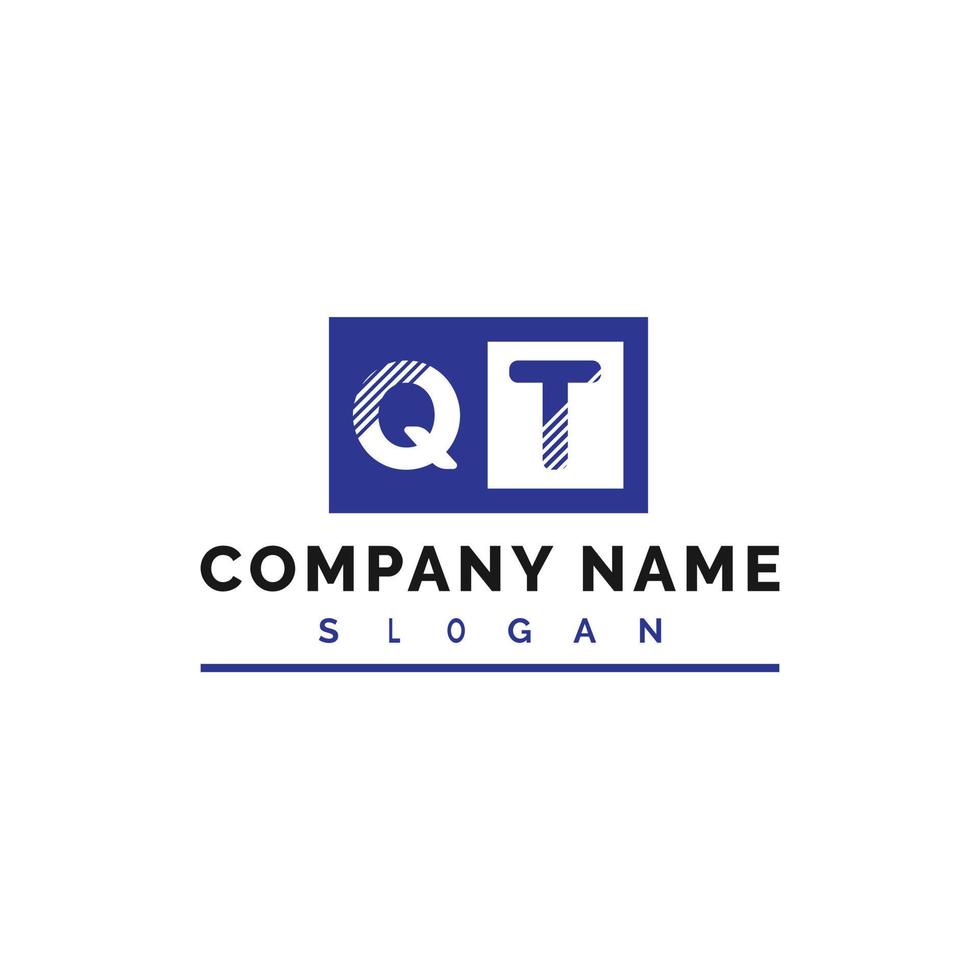 QT Letter Logo Design vector