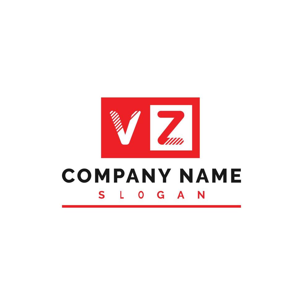 diseño de logotipo de letra vz vector