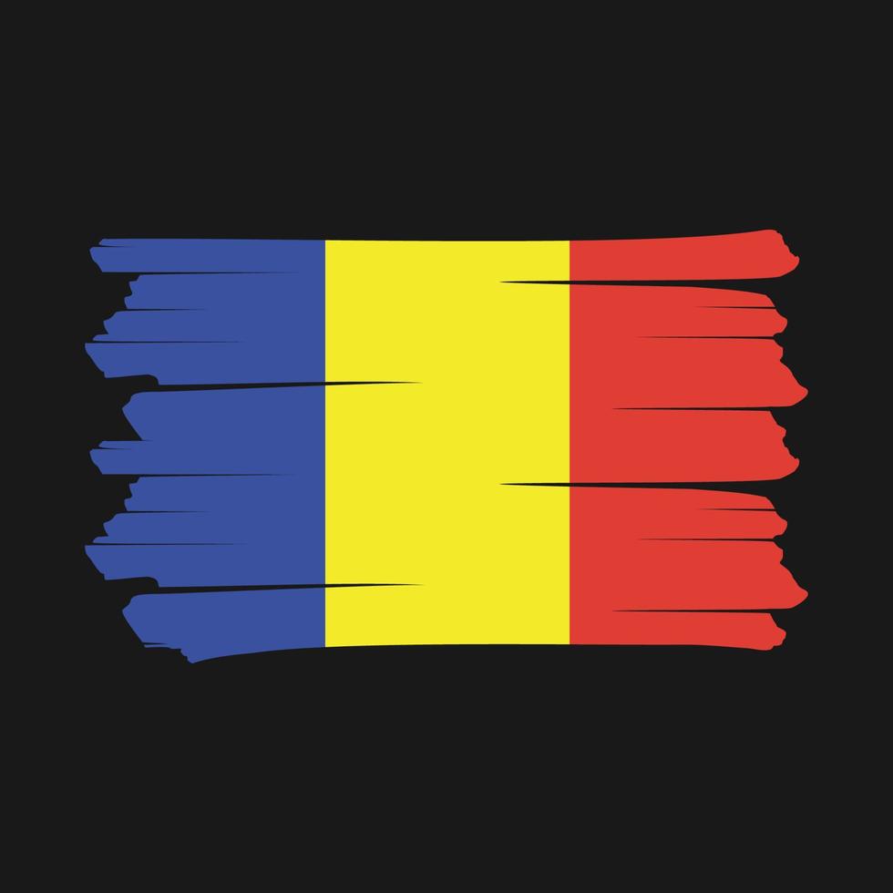 cepillo de la bandera de rumania vector