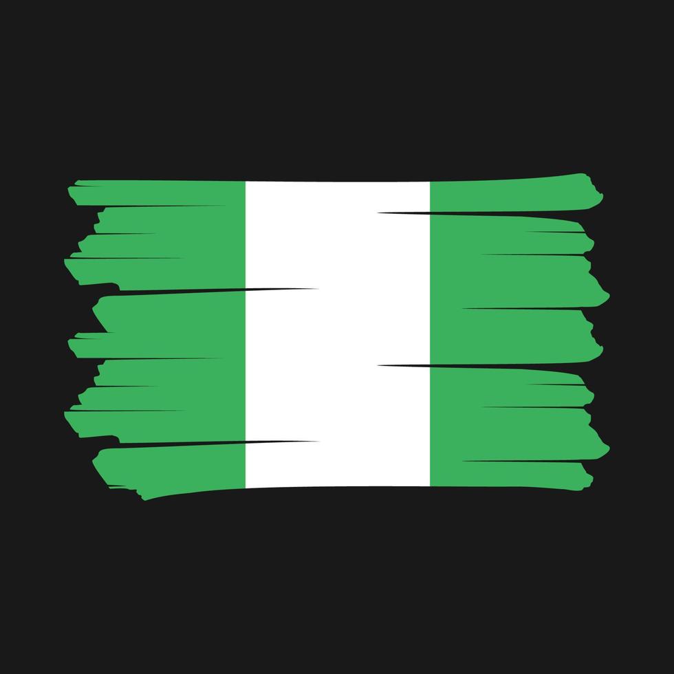 cepillo de bandera de nigeria vector