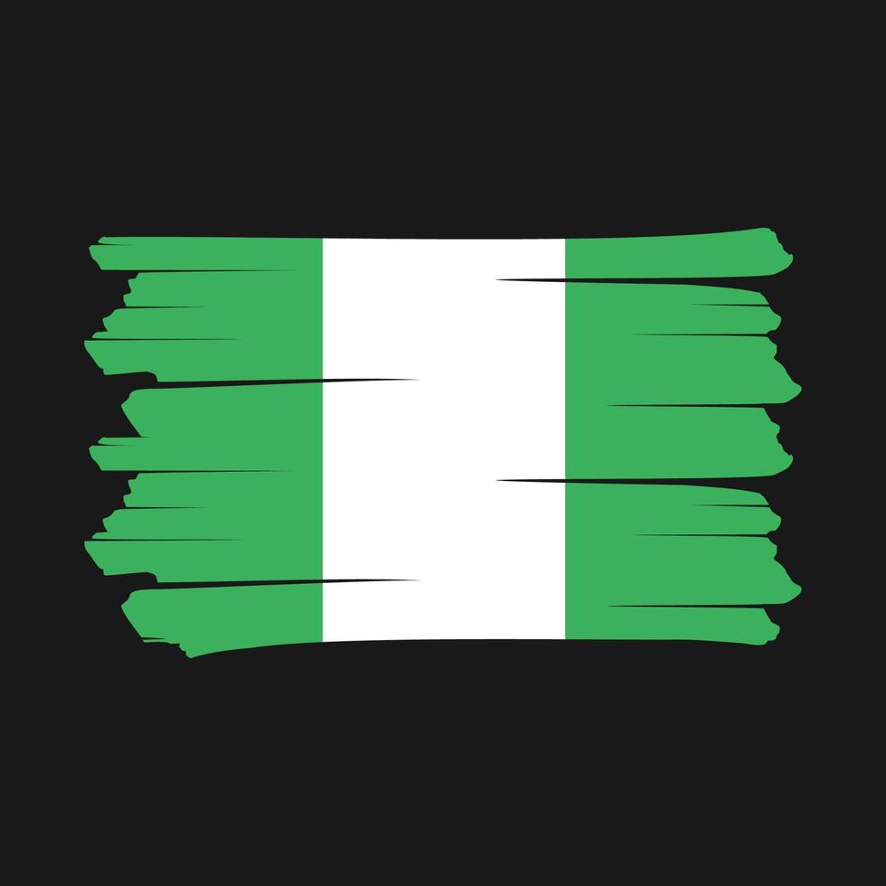 Nigeria Flag Brush vector