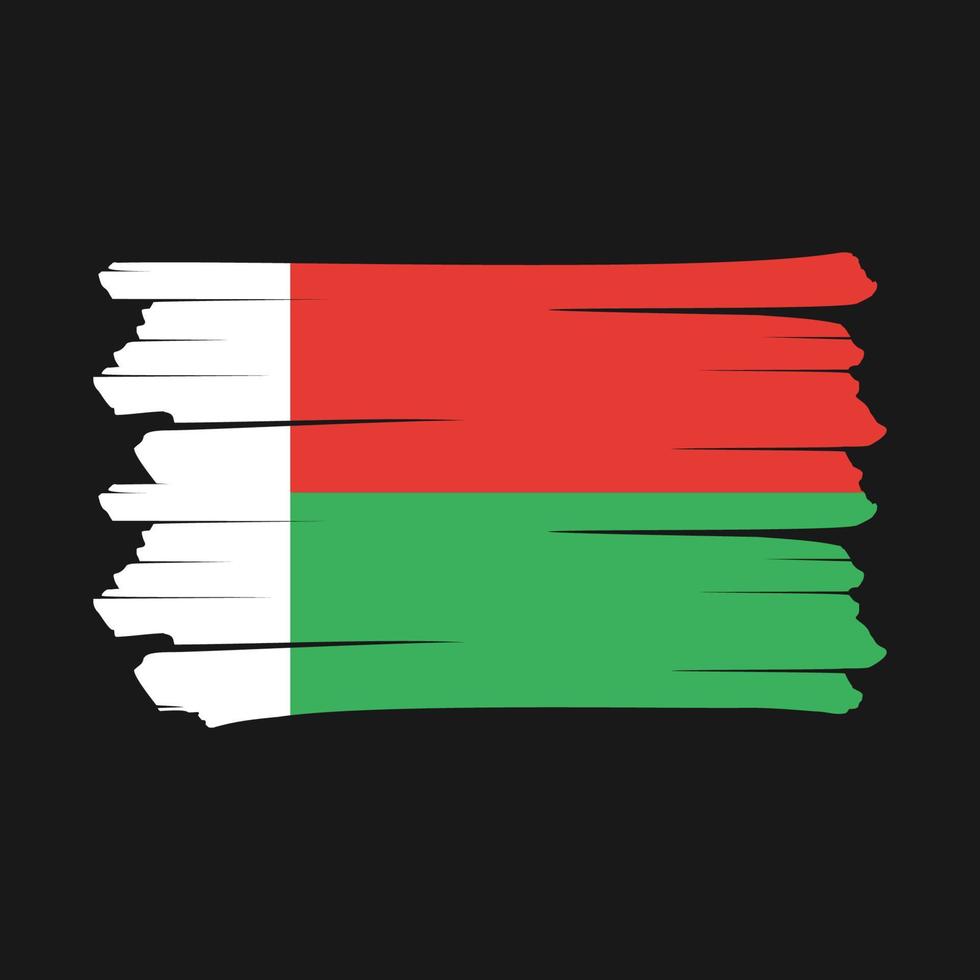 Madagascar Flag Brush vector