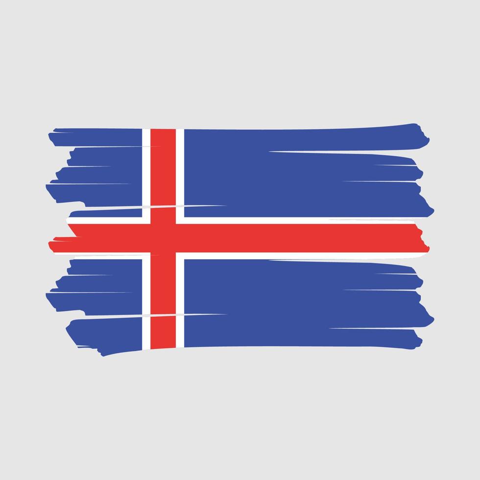 Iceland Flag Brush vector