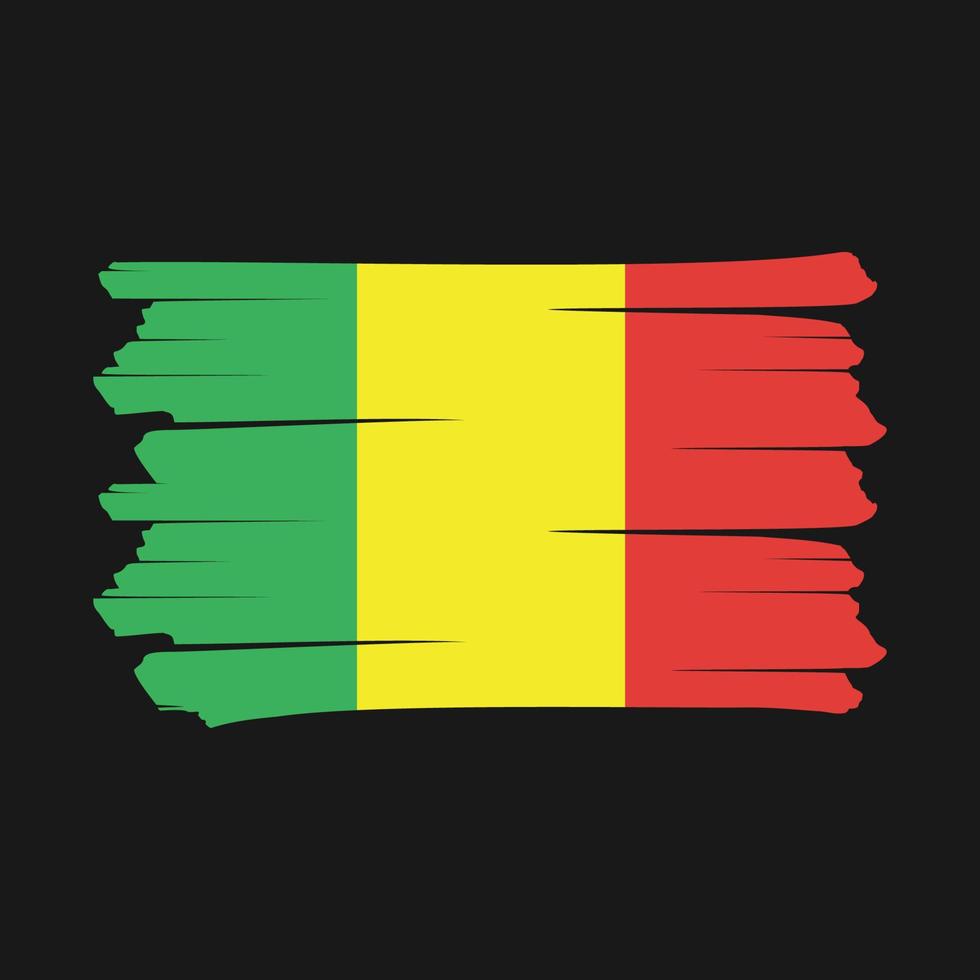 Mali Flag Brush vector