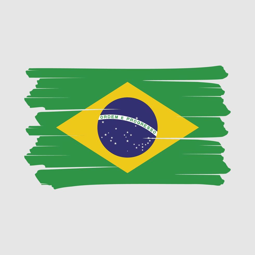 cepillo de bandera de brasil vector