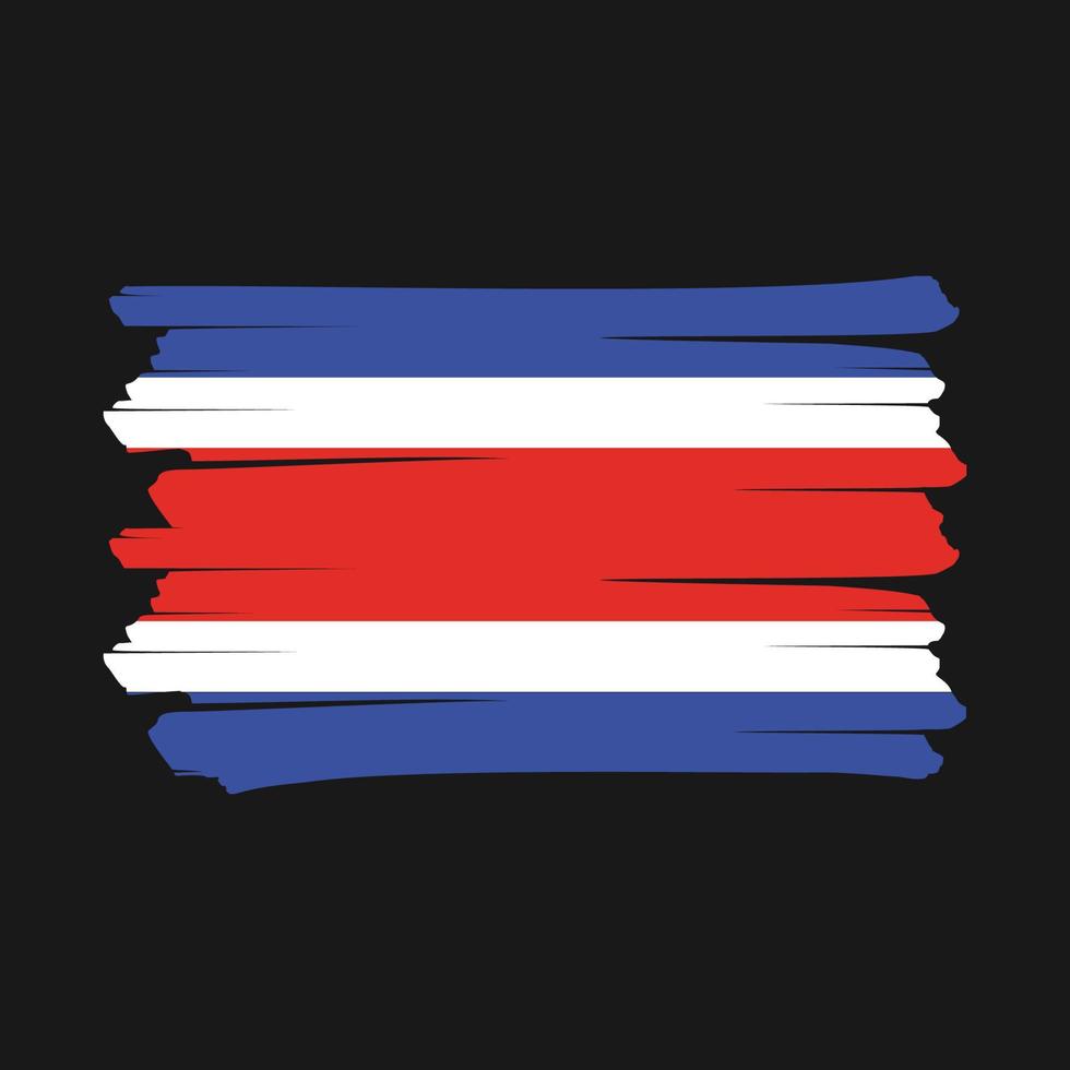 Costa Rica Flag Brush vector