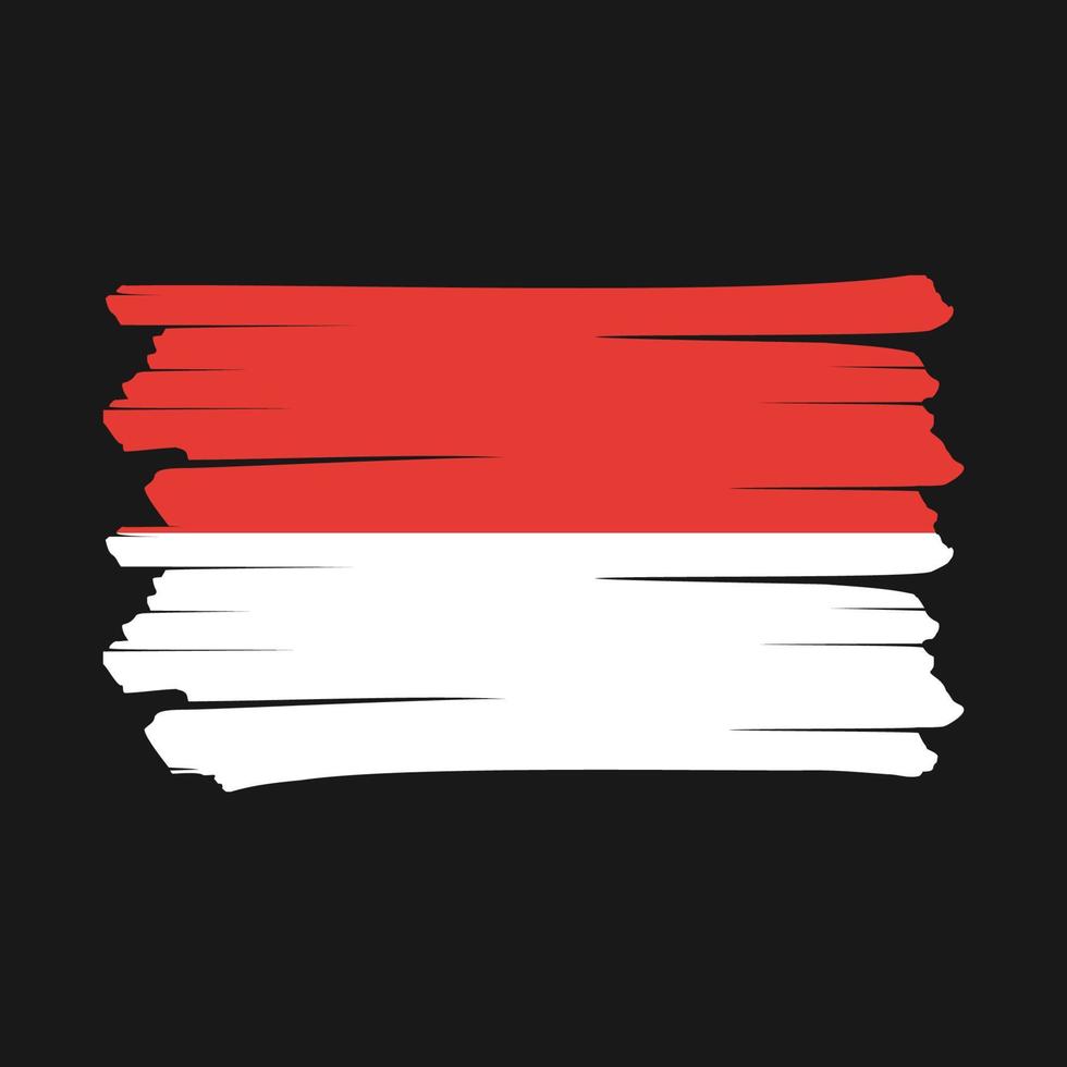 Indonesia Flag Brush vector