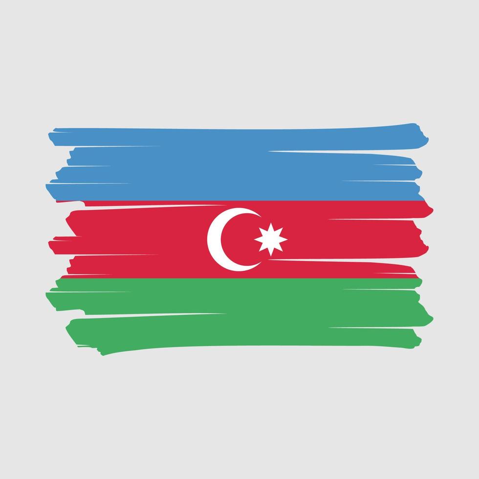 Azerbaijan Flag Brush vector
