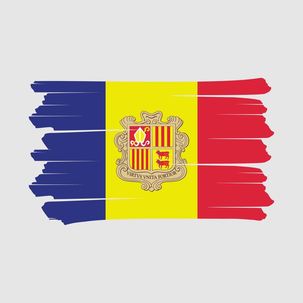 Andorra Flag Brush vector