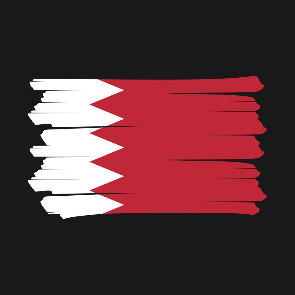 Bahrain Flag Brush vector
