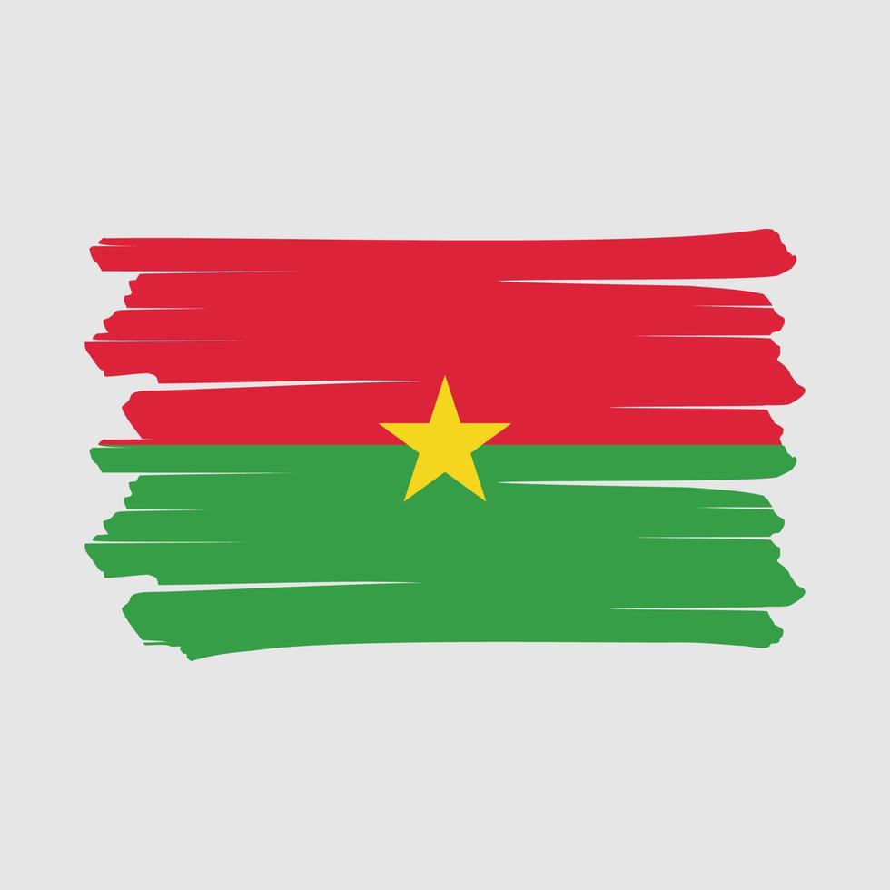 cepillo de bandera de burkina faso vector