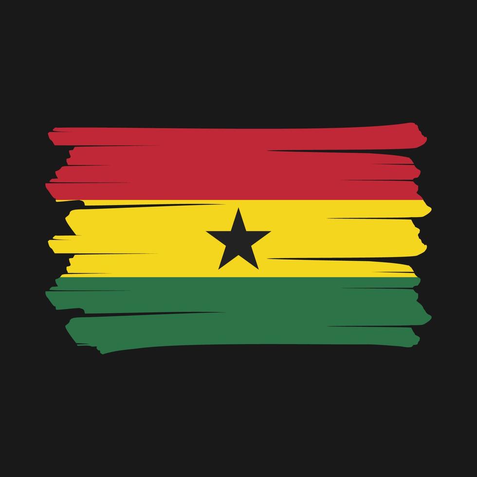 pincel de bandera de ghana vector