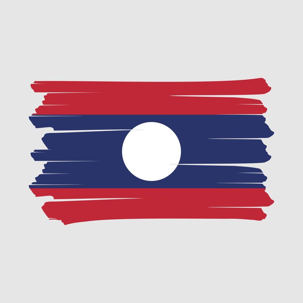 Laos Flag Brush vector