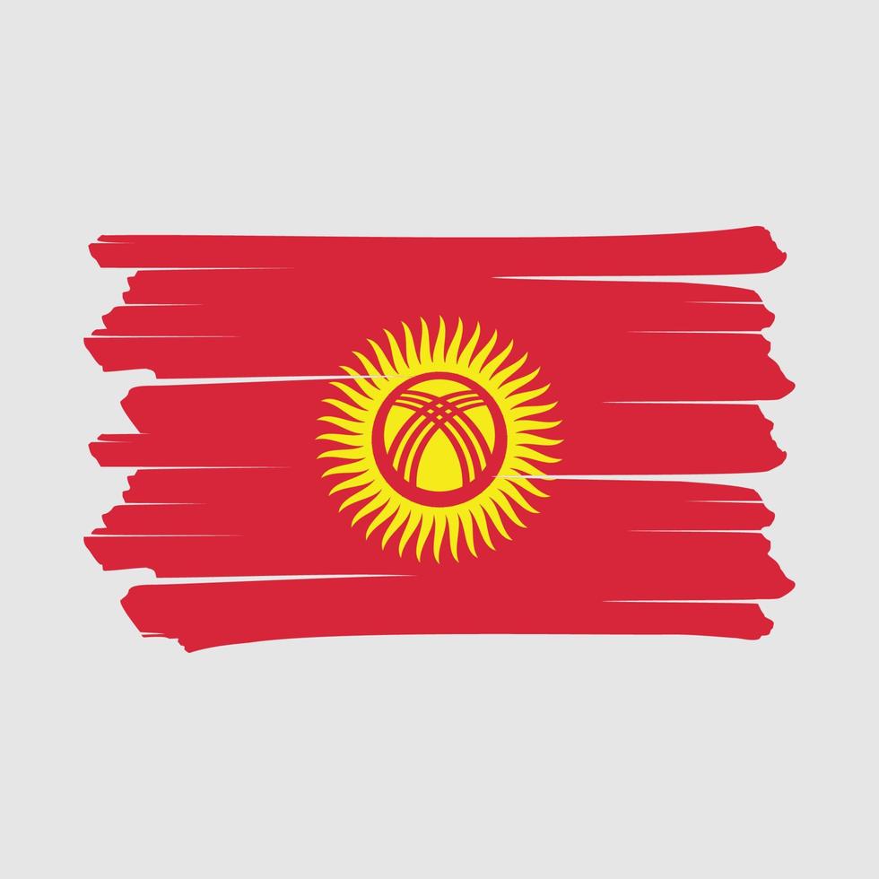 Kyrgyzstan Flag Brush vector