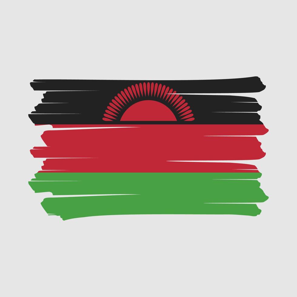 Malawi Flag Brush vector
