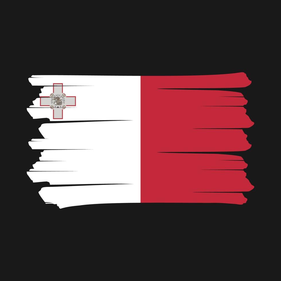 Malta Flag Brush vector