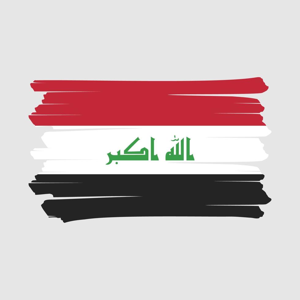 cepillo de bandera de irak vector