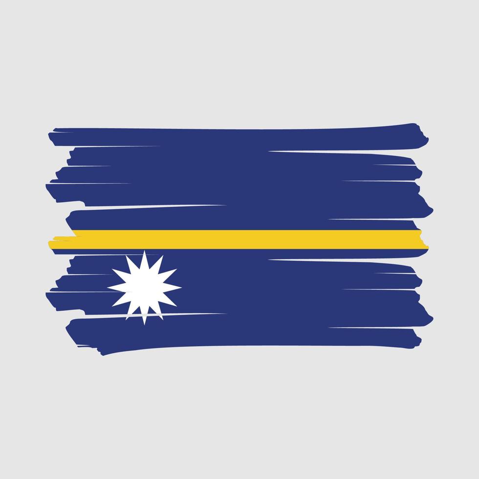 Nauru Flag Brush vector