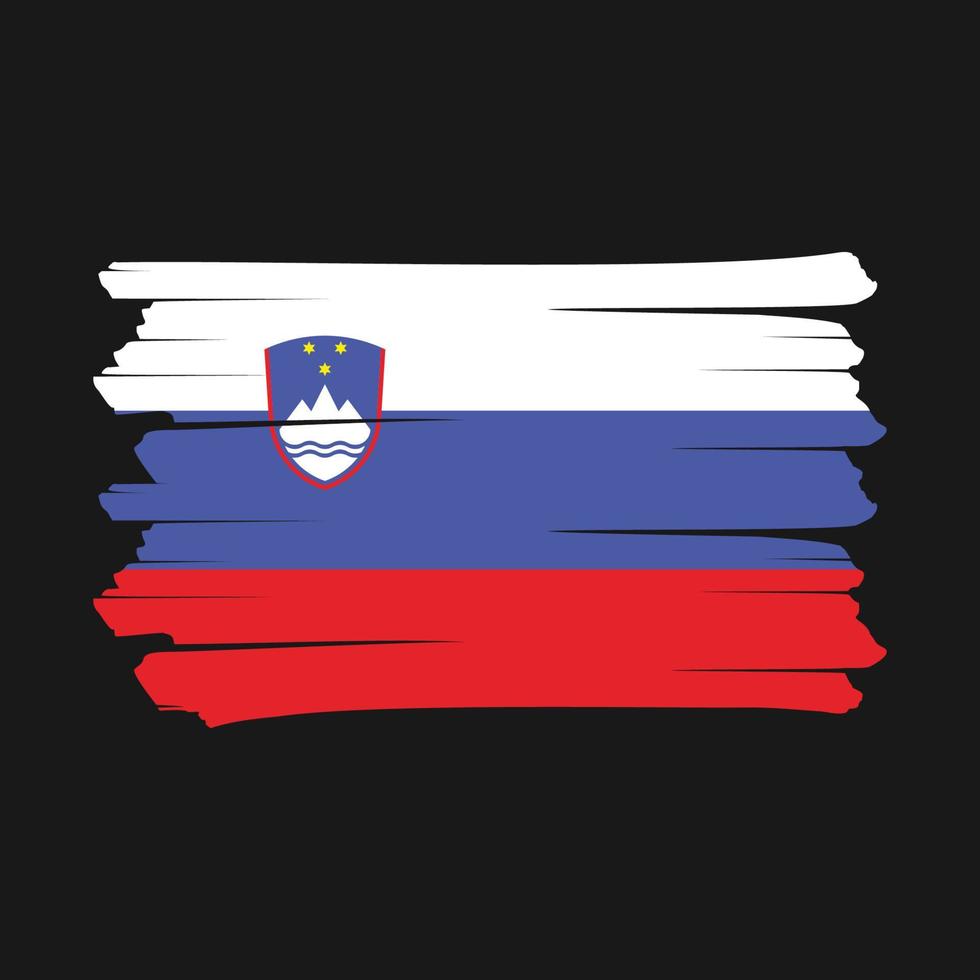 cepillo de bandera de eslovenia vector