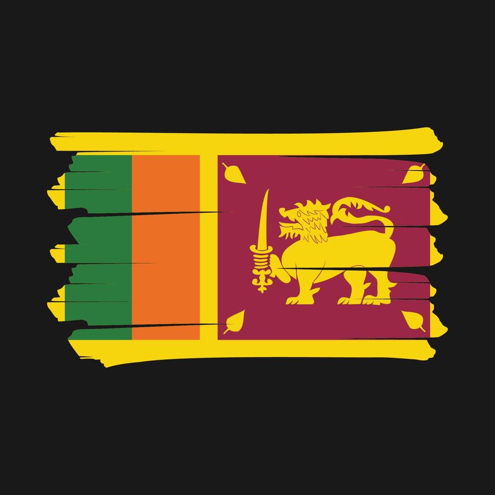 Sri Lanka Flag Brush vector