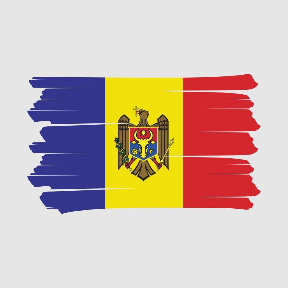 cepillo de bandera de moldavia vector