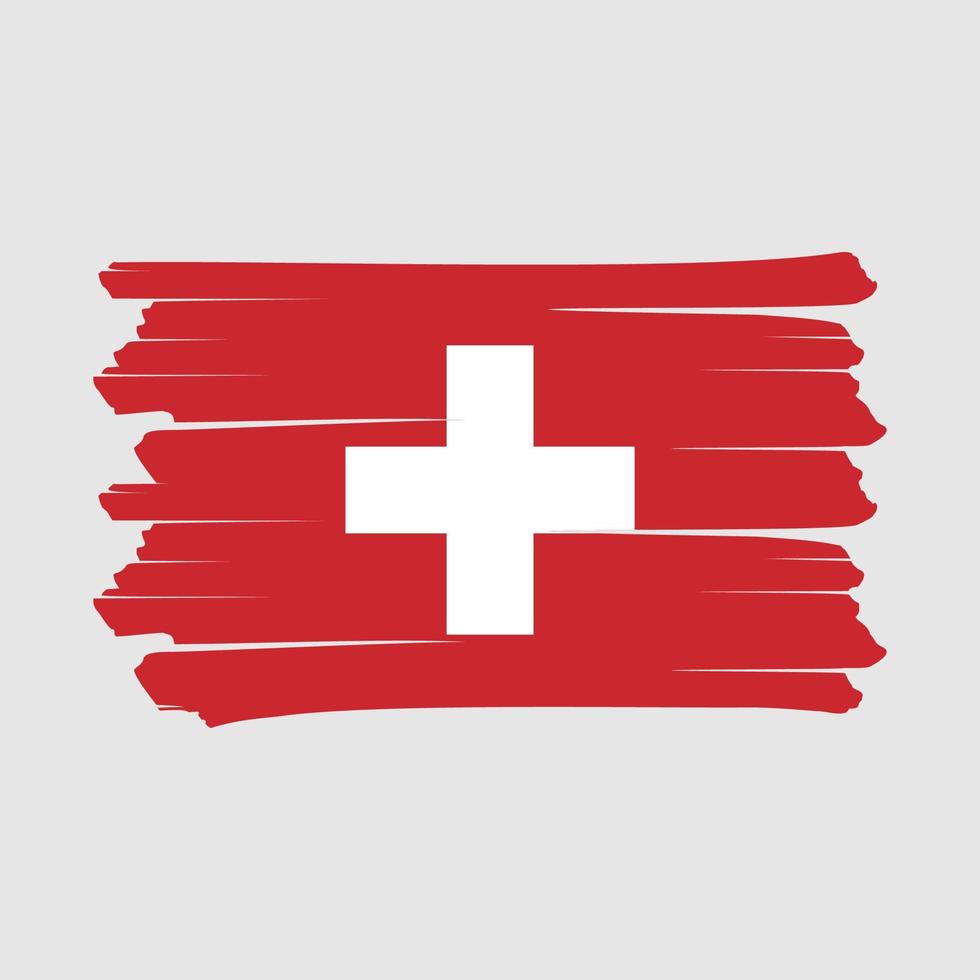 Switzerland Flag Brush vector