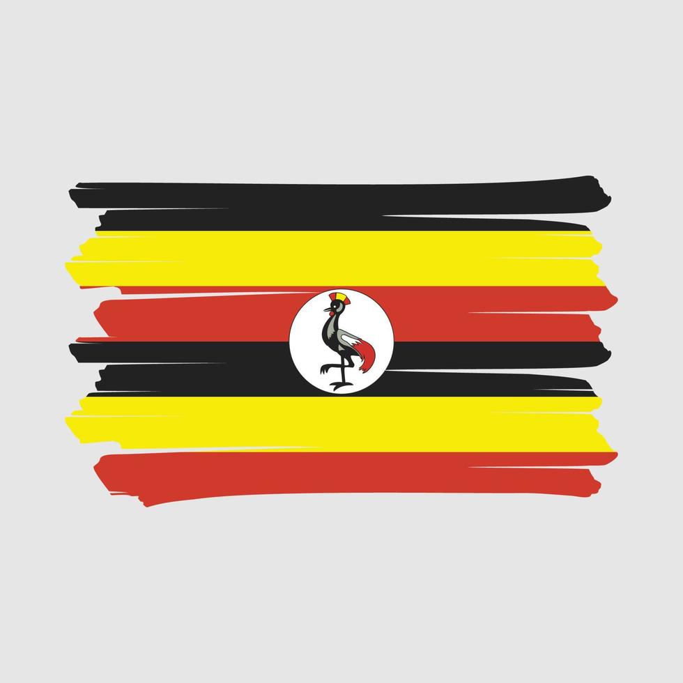 Uganda Flag Brush vector