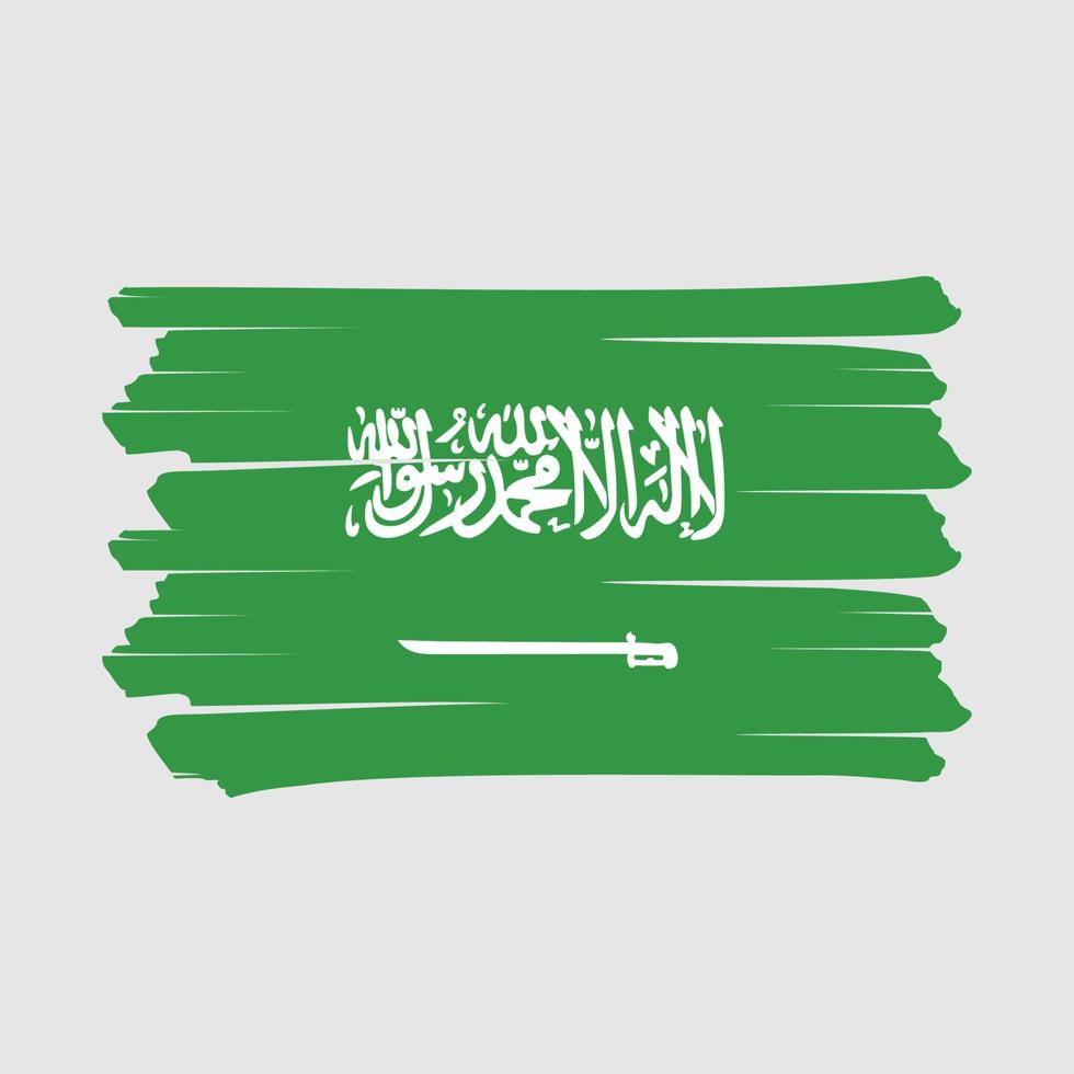 cepillo de bandera de arabia saudita vector