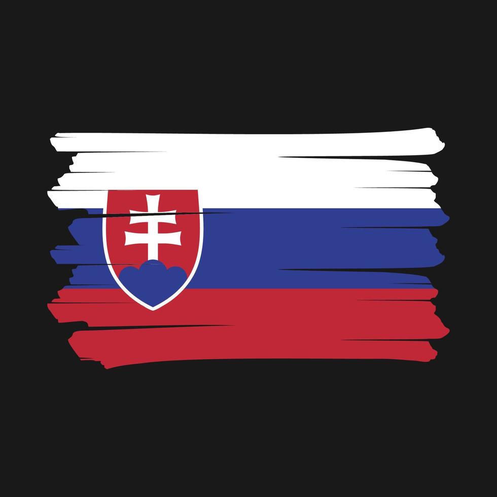 Slovakia Flag Brush vector