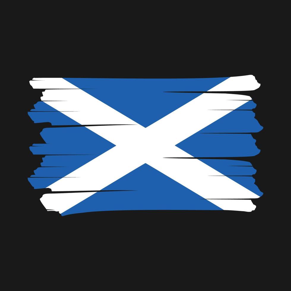 cepillo de la bandera de escocia vector