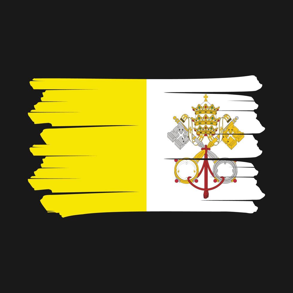 Vatican Flag Brush vector