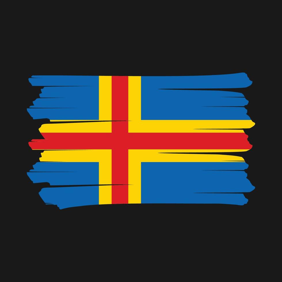 cepillo de bandera de las islas aland vector