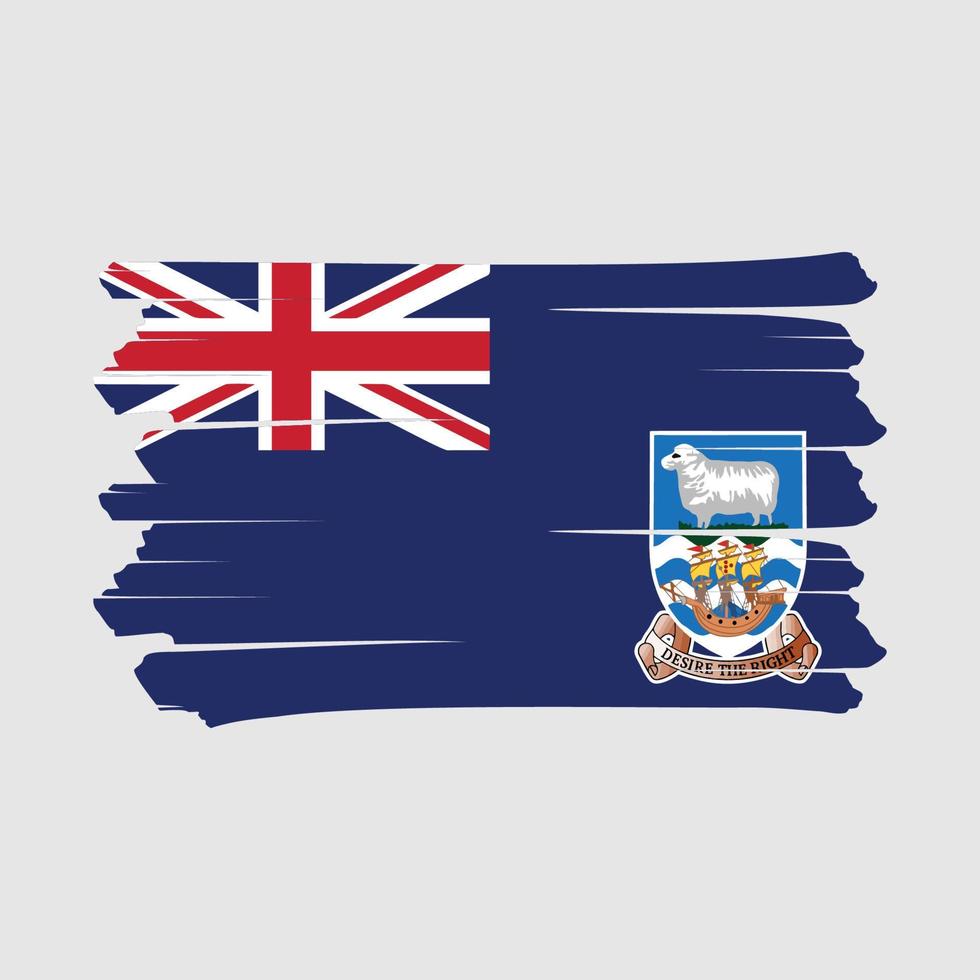 cepillo de bandera de las islas malvinas vector