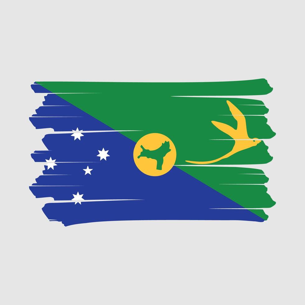 Christmas Islands Flag Brush vector