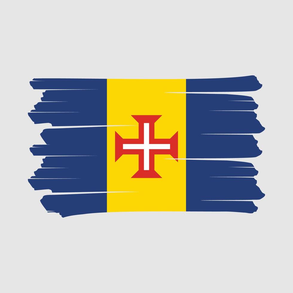 Madeira Flag Brush vector