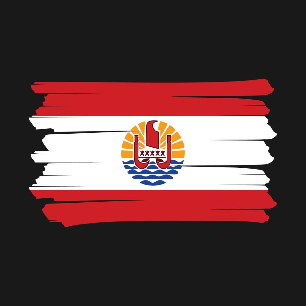 French Polynesia Flag Brush vector