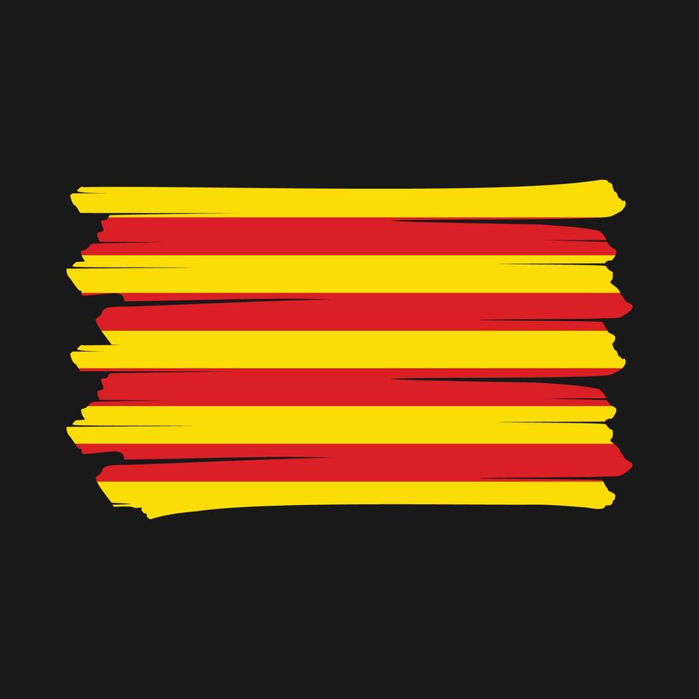 Catalonia Flag Brush vector