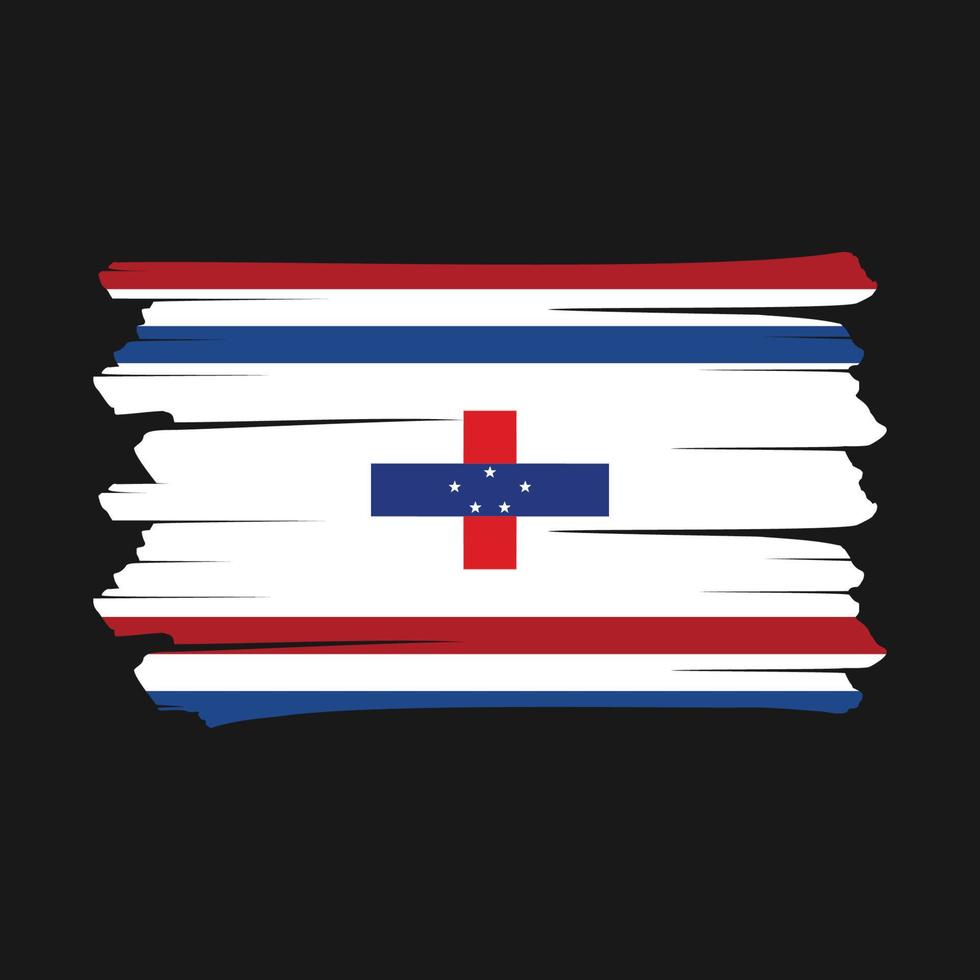 Netherlands Flag Brush vector