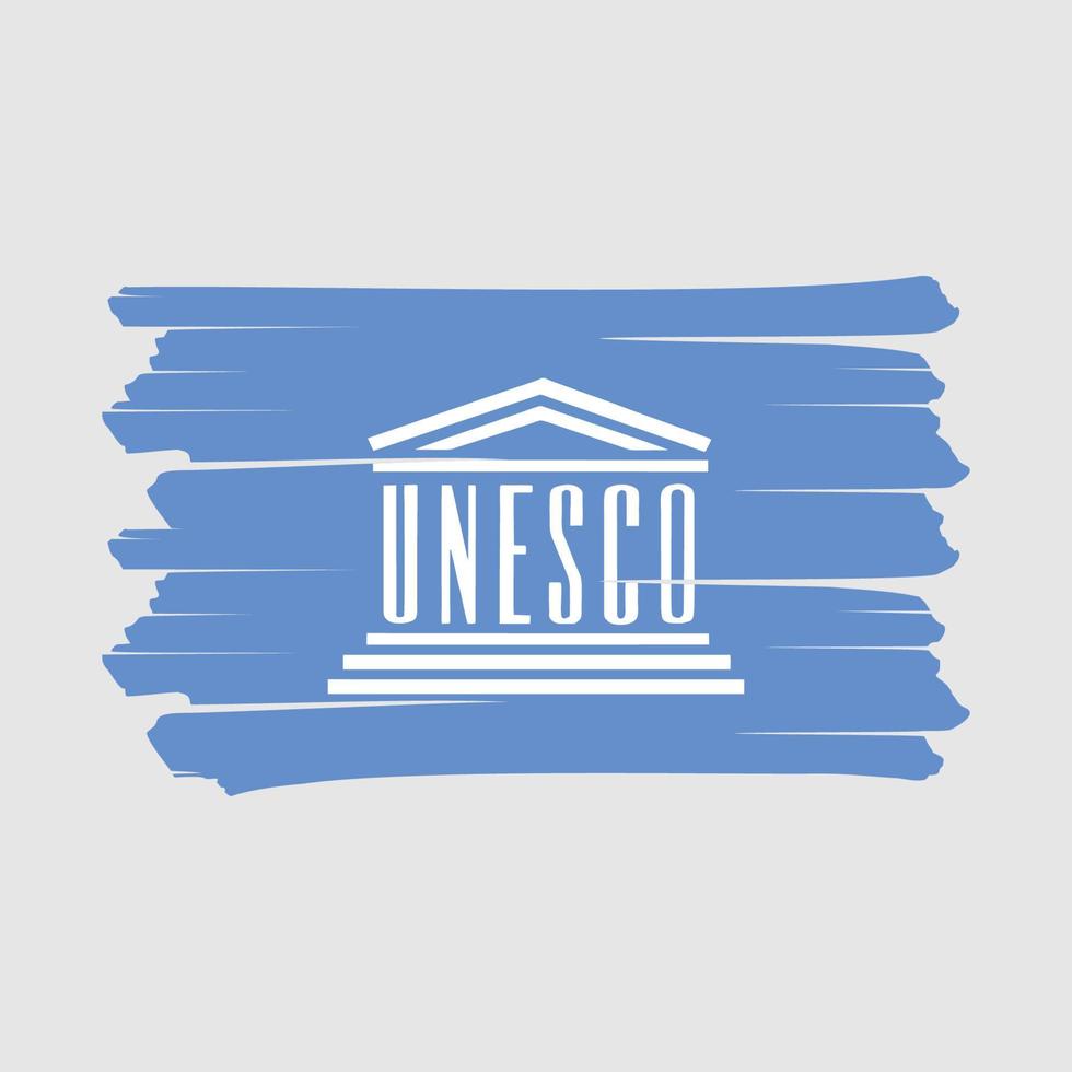 Unesco Flag Brush vector