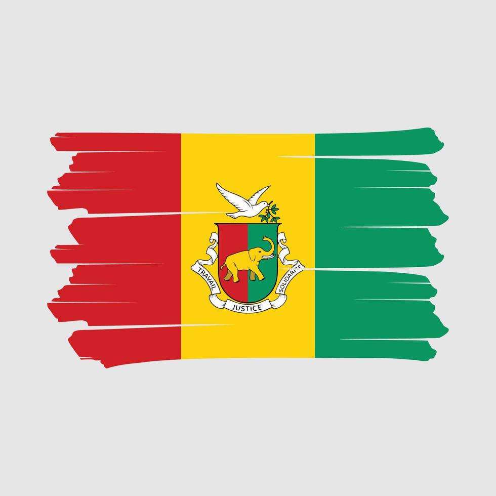 pincel de bandera de guinea vector