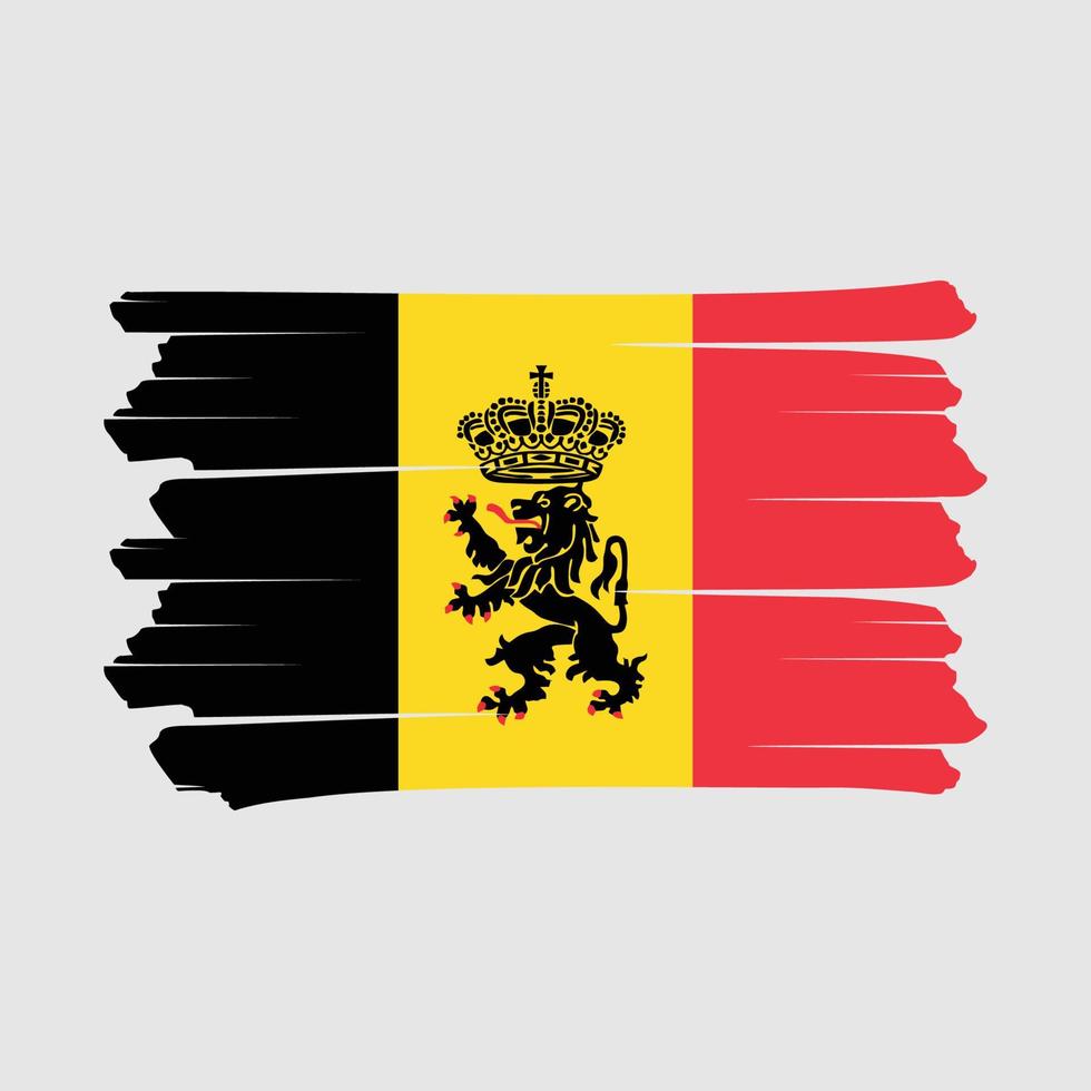 cepillo de bandera de bélgica vector