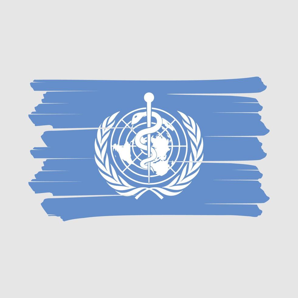 WHO Flag Brush vector