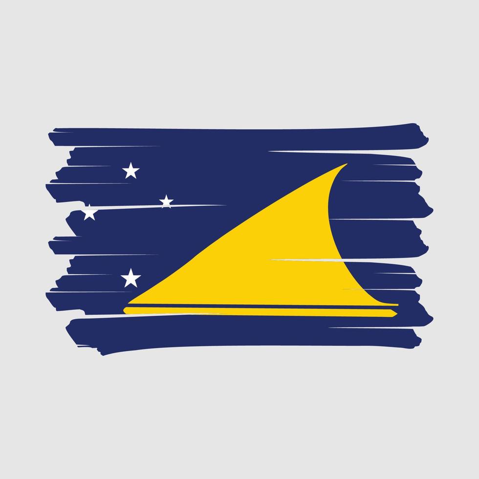 Tokelau Flag Brush vector