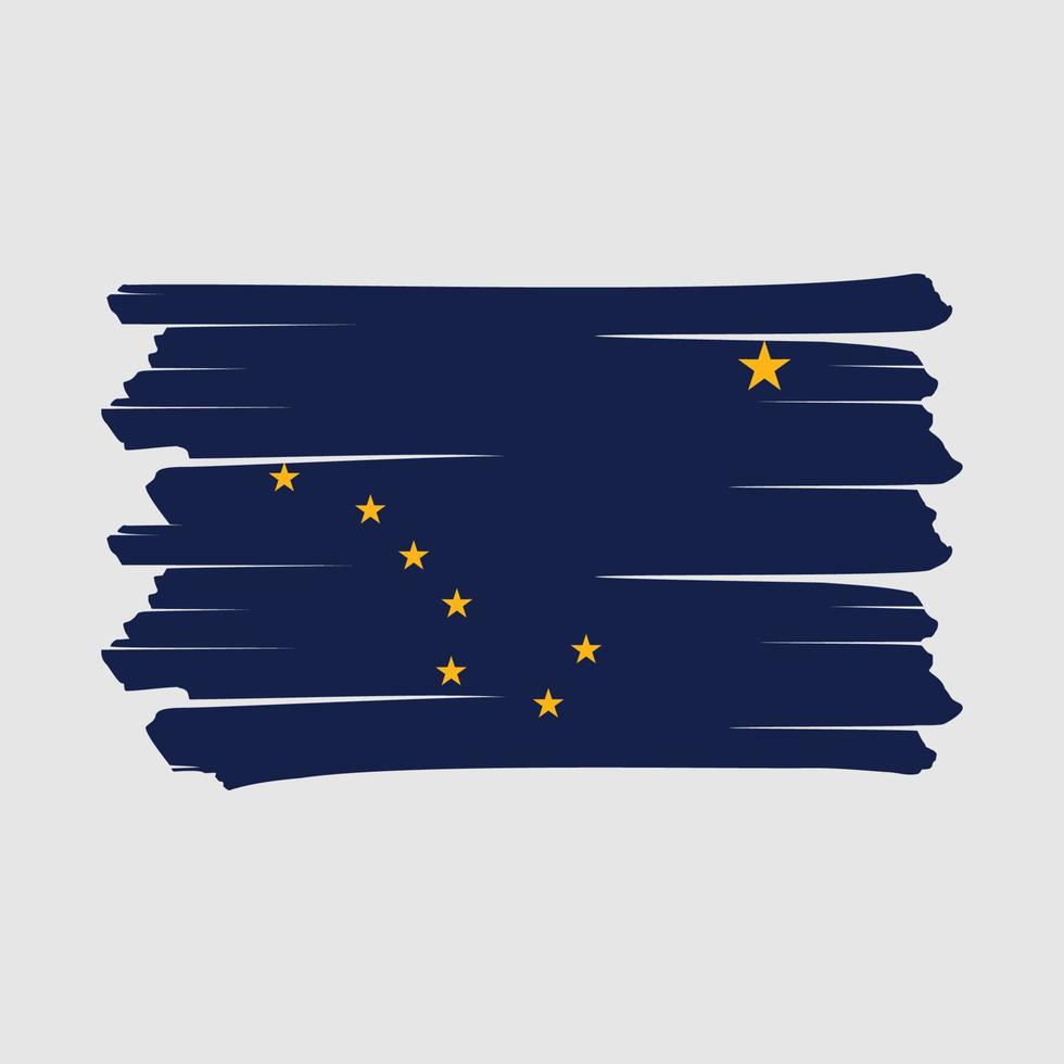 cepillo de la bandera de alaska vector